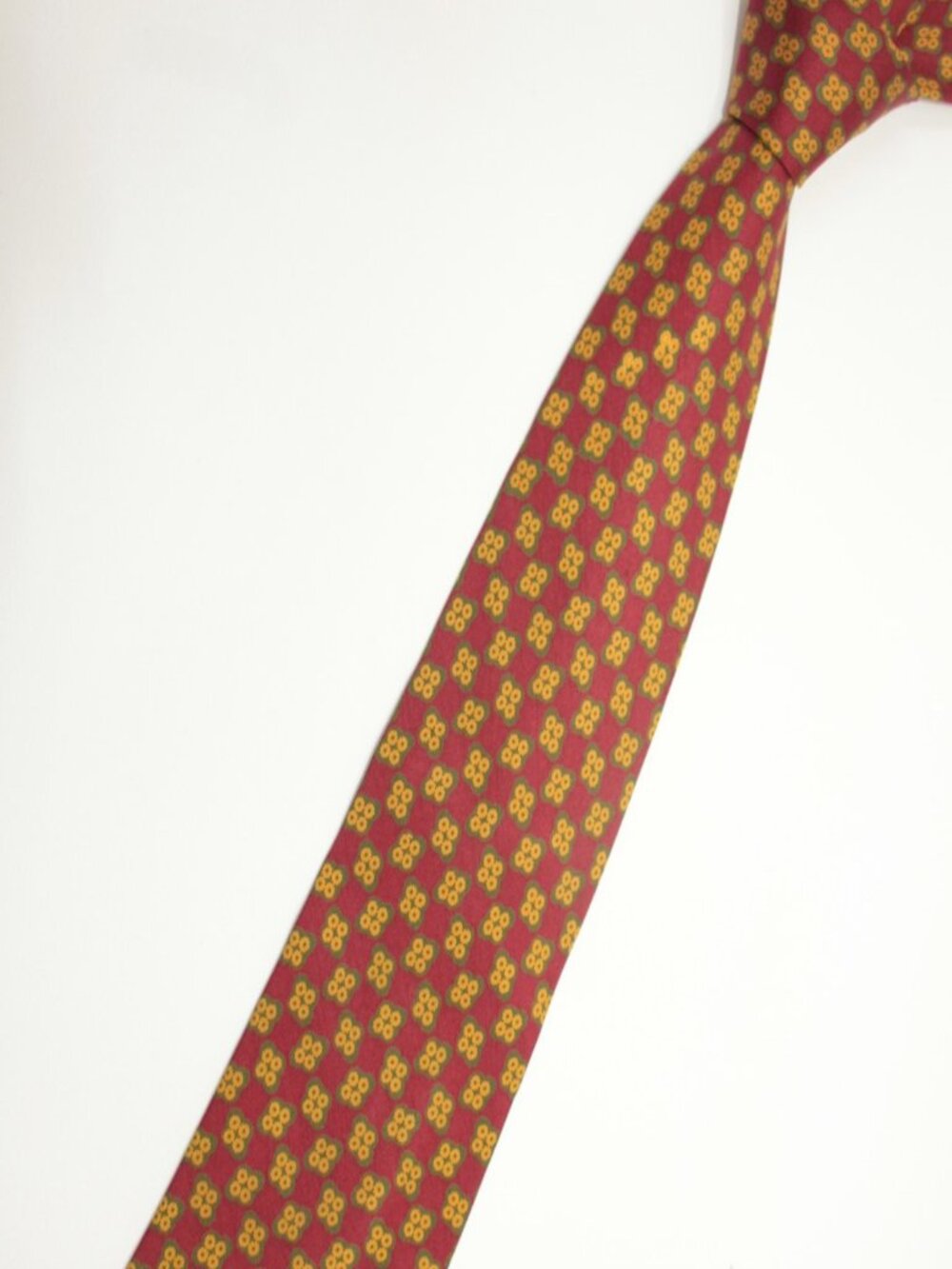 E. MARINELLA Silk Orange Floral Tie Made in Italy Napoli F97576